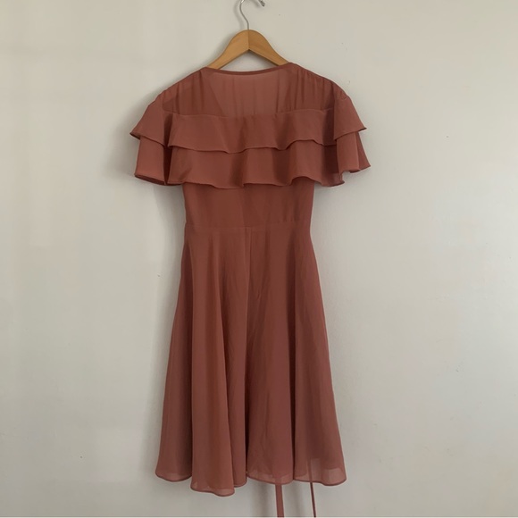 Lulu’s Ruffle Top Wrap Midi Dress Size Small - Picture 5 of 5